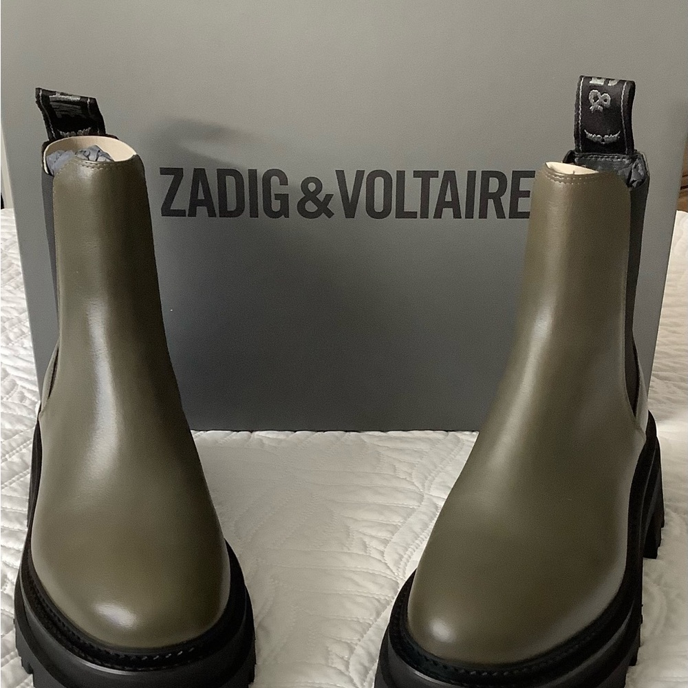 Zadig & Voltaire Ride Chelsea Semy Shiny Calfskin Boots